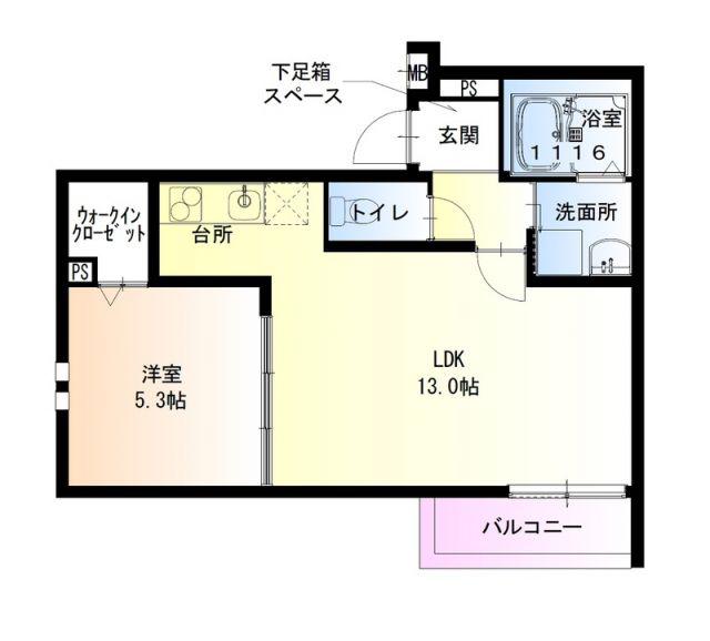 フジパレス和歌山美園II番館(1LDK/1階)の間取り写真