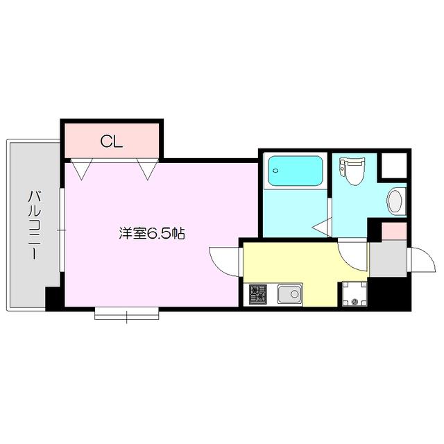 フレンシアノイエ東三国(1K/7階)の間取り写真