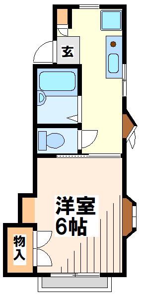 シャルム御殿山(1K/2階)の間取り写真
