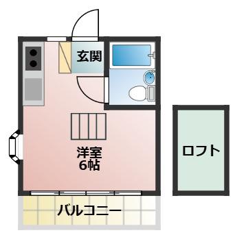 港南スナイプハウス(ワンルーム/2階)の間取り写真