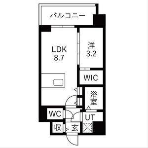 エスリードレジデンス梅田クラスシティ(1LDK/6階)の間取り写真