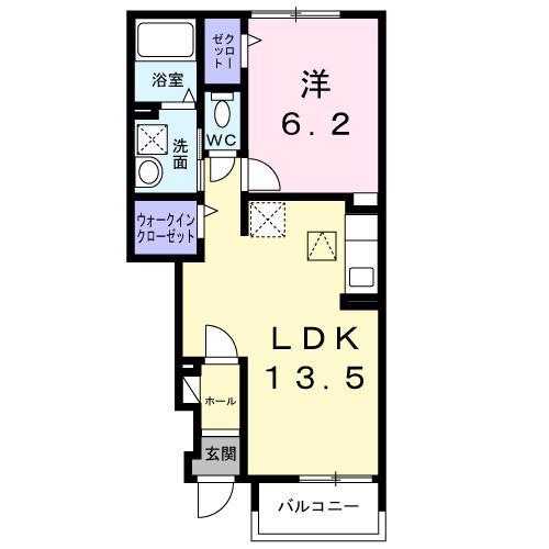 カムラフォレスト(1LDK/1階)の間取り写真