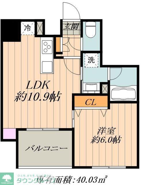ALBERO上野長者町(1LDK/8階)の間取り写真