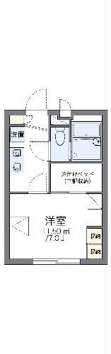 レオパレスシャルマン(1K/1階)の間取り写真