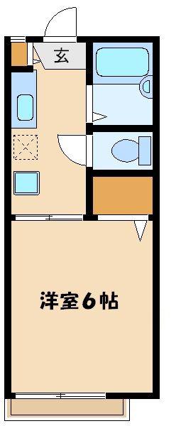 ジュネスハイム(1K/2階)の間取り写真