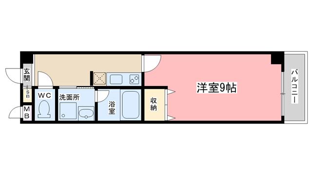 FLAT GOATLE(1K/5階)の間取り写真