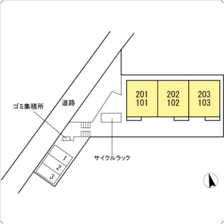 リオン湘南(2LDK/1階)の間取り写真