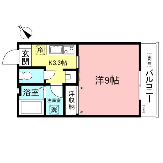 プレジオ(1K/2階)の間取り写真