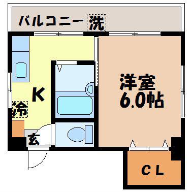 永盛楼ビル(1K/3階)の間取り写真