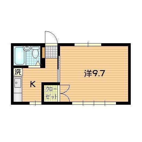 VILLA PLUTO(1K/2階)の間取り写真