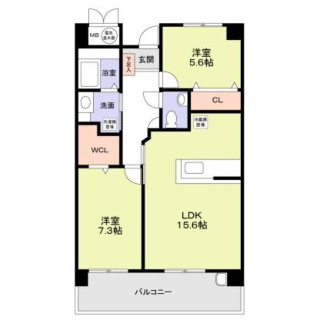 ベヌスタルロッチェ(2LDK/3階)の間取り写真