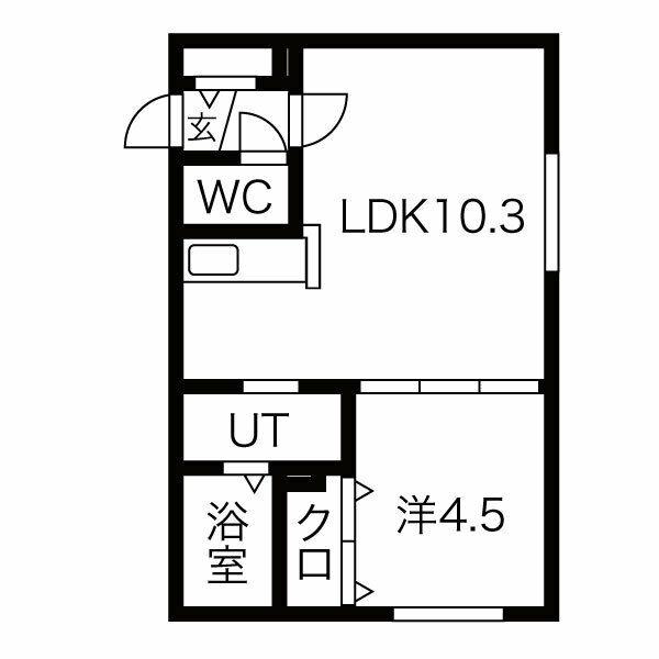 S-RESIDENCE桑園イースト(1LDK/5階)の間取り写真