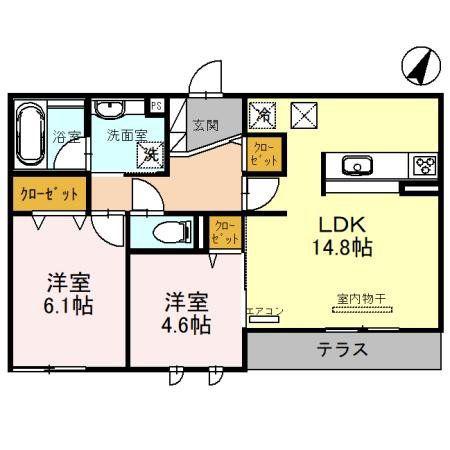 SERENA(2LDK/1階)の間取り写真