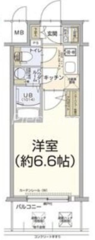 エスリード新大阪ヴェルデ(1K/8階)の間取り写真