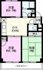 F・Sマンション与野(3DK/3階)の間取り写真