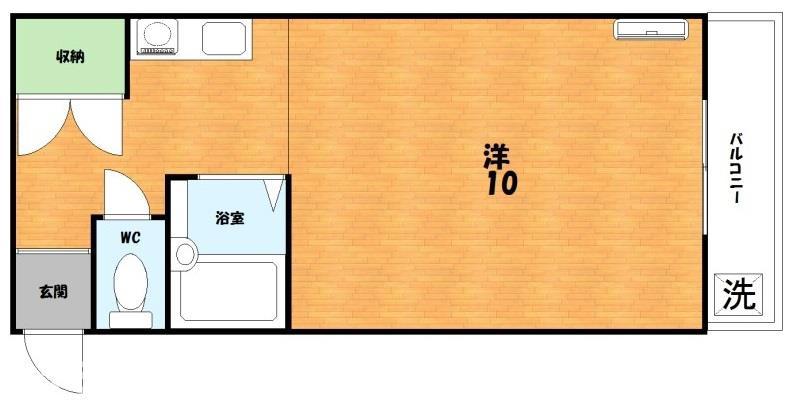 セリオ枚方(ワンルーム/4階)の間取り写真