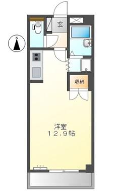 パスタⅡ(ワンルーム/5階)の間取り写真