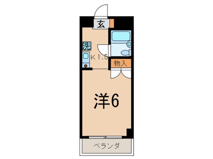 パークシティ戸越(1K/3階)の間取り写真