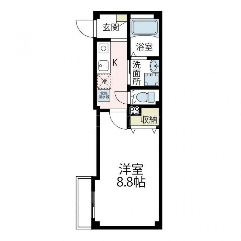 CHERRY HOUSEIII(1K/2階)の間取り写真