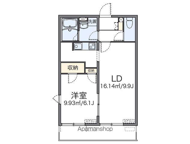 レオネクストすずらん荘(1LDK/1階)の間取り写真