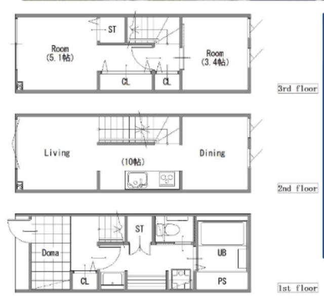 MOK-TERRACE KASAI B(2LDK/1階)の間取り写真