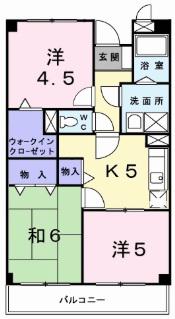 ジャン・ピュールII番館(3DK/4階)の間取り写真