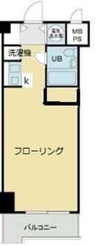 ライオンズプラザ山下公園(ワンルーム/6階)の間取り写真