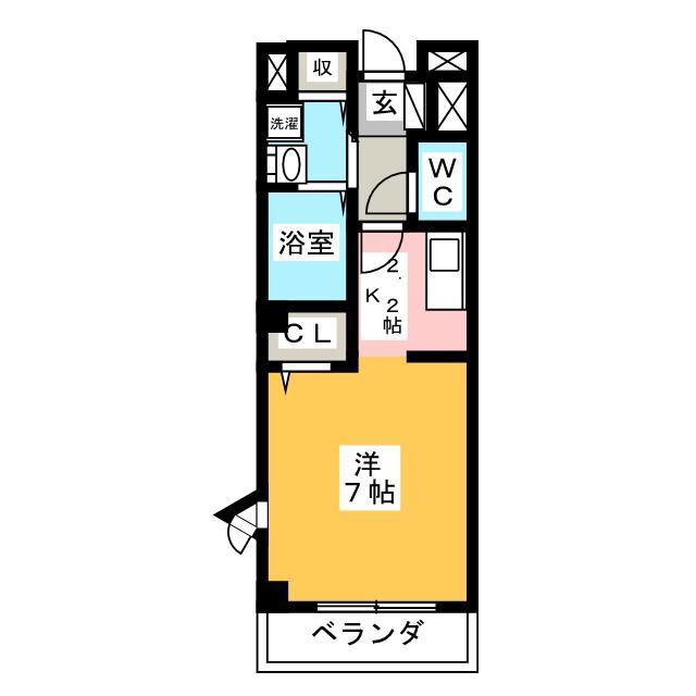 アネックスTSUKIMINO(ワンルーム/1階)の間取り写真