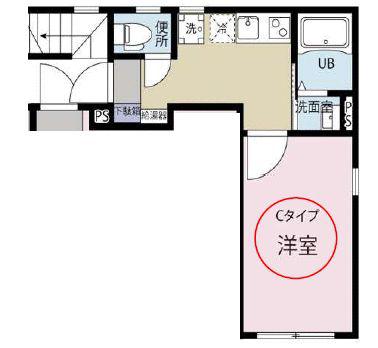 WINDS世田谷(1K/4階)の間取り写真