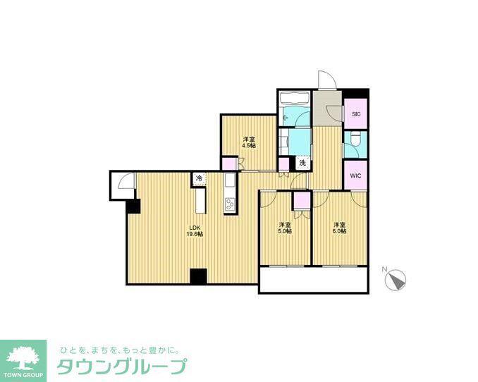リヴァリエ B棟(3LDK/23階)の間取り写真