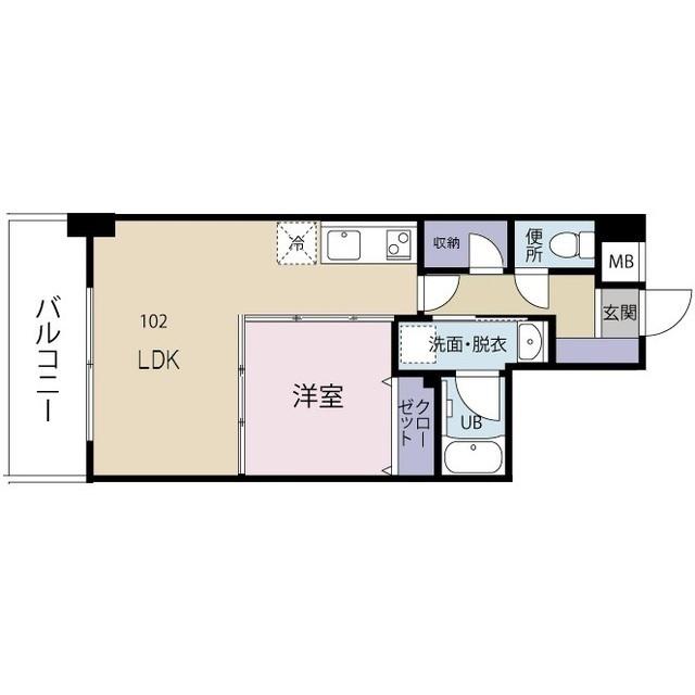 N-ステージI(1LDK/3階)の間取り写真