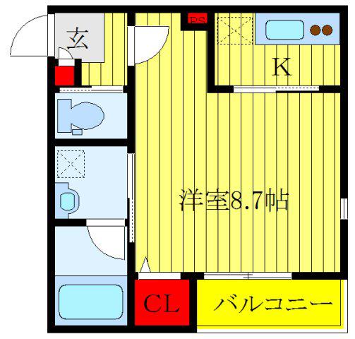 東京メトロ南北線 赤羽岩淵駅 徒歩5分 3階建 築9年(1K/3階)の間取り写真