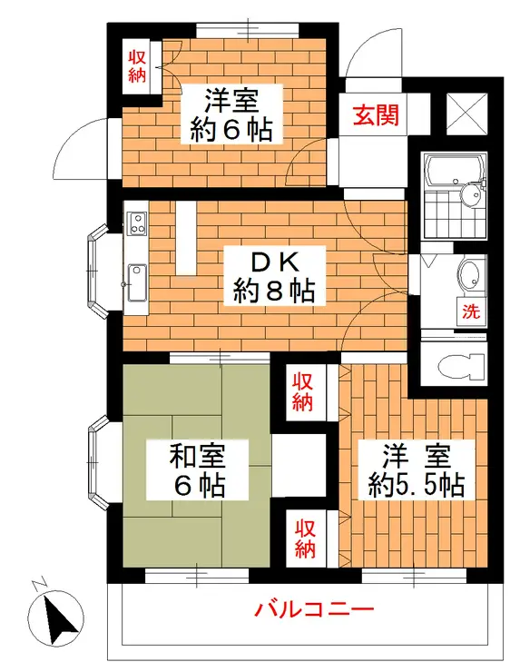 第3シャルム西馬込 4階階 間取り