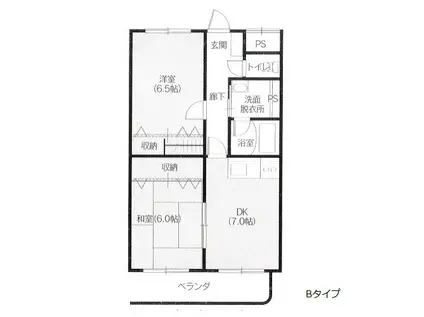 アコシスト・アルモニィ(2DK/1階)の間取り写真