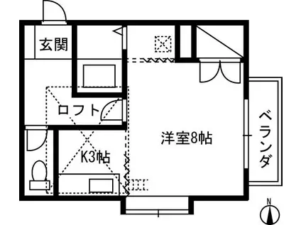 TONON NO.7(1K/2階)の間取り写真