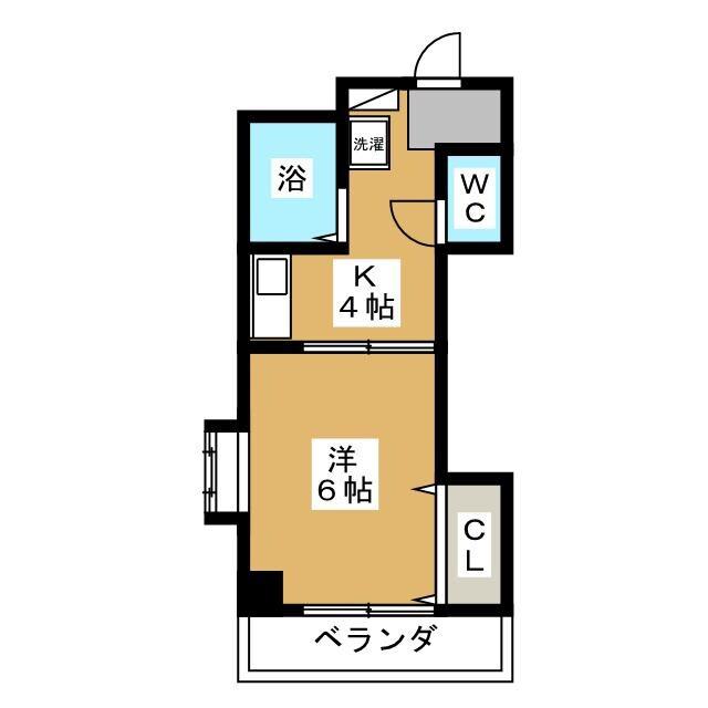 第二浜田ビル(1K/3階)の間取り写真