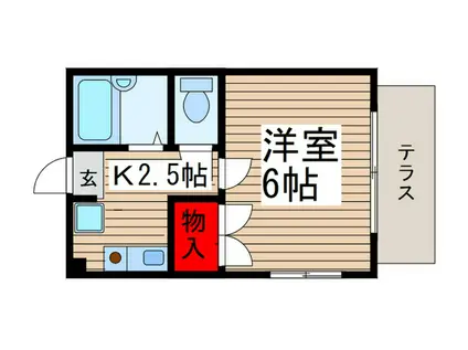 実籾コーポ(1K/1階)の間取り写真