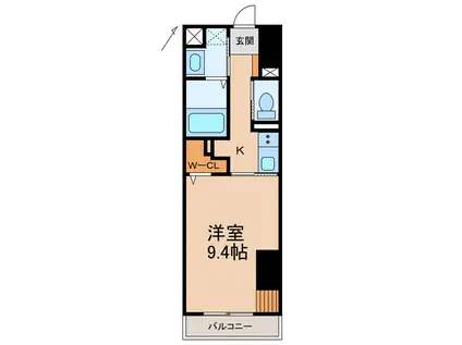 友田町店舗付きマンション(1K/3階)の間取り写真