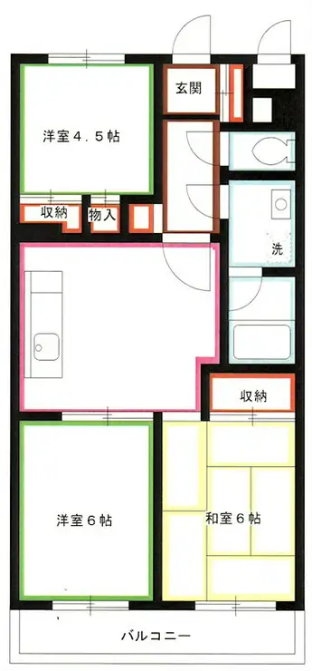 シャンボール武蔵野 2階階 間取り