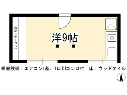 IORI LAB(ワンルーム/1階)の間取り写真