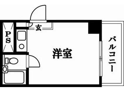 ニューライフ新宿参番館(ワンルーム/11階)の間取り写真