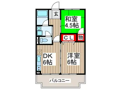 南浦和都屋ビル(2DK/2階)の間取り写真