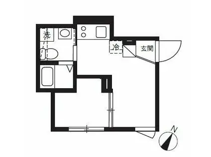 大田区田園調布南18計画(1DK/1階)の間取り写真