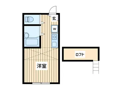 パンシオン町田(ワンルーム/1階)の間取り写真