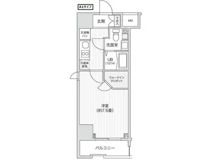 レジディア笹塚II(1K/11階)の間取り写真