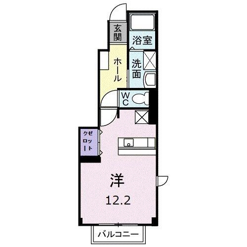 メゾン・ルポ I(ワンルーム/1階)の間取り写真