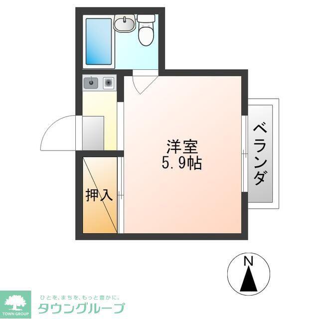 アクロ一ツ橋(ワンルーム/3階)の間取り写真