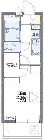 レオパレス小田井(1K/1階)の間取り写真