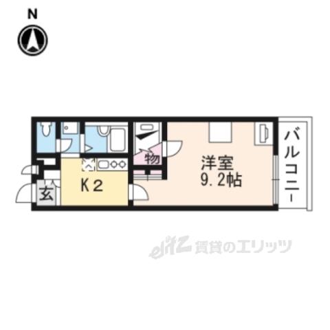 レオパレスビューテラス草内(1K/3階)の間取り写真