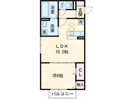 グレイスワン(1LDK/1階)の間取り写真